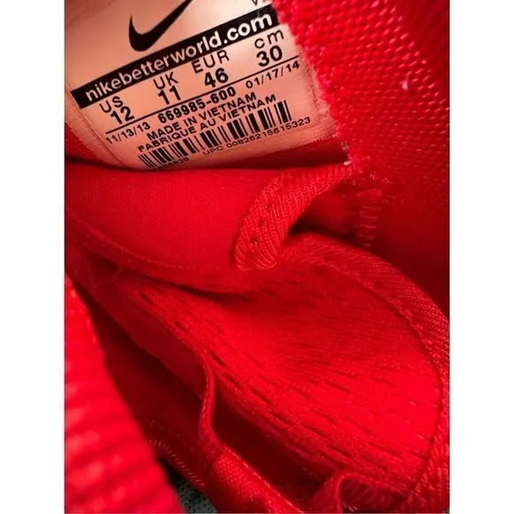 Nike Men’s Roshe Run Marble Pack Red Athletic Shoes Sneakers 669985-600 Size 12