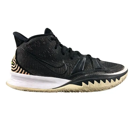 Nike Men's Size 8.5 Kyrie Irving 7 Ripple Effect Black Basketball Shoes CQ9326-0
