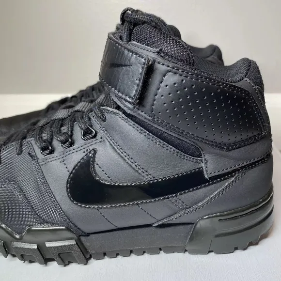 Nike Mogan Mid 2 OMS Triple Black Shoes Men’s 8 HiTop Rare Sneakers 535836-001