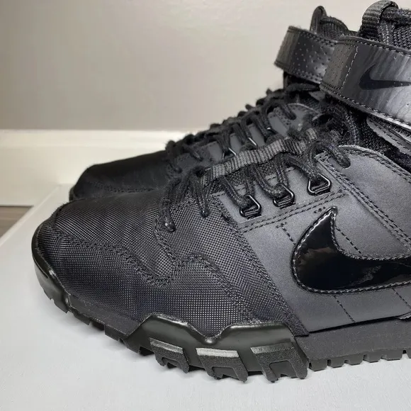 Nike Mogan Mid 2 OMS Triple Black Shoes Men’s 8 HiTop Rare Sneakers 535836-001