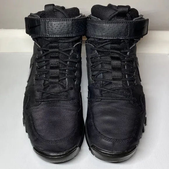 Nike Mogan Mid 2 OMS Triple Black Shoes Men’s 8 HiTop Rare Sneakers 535836-001