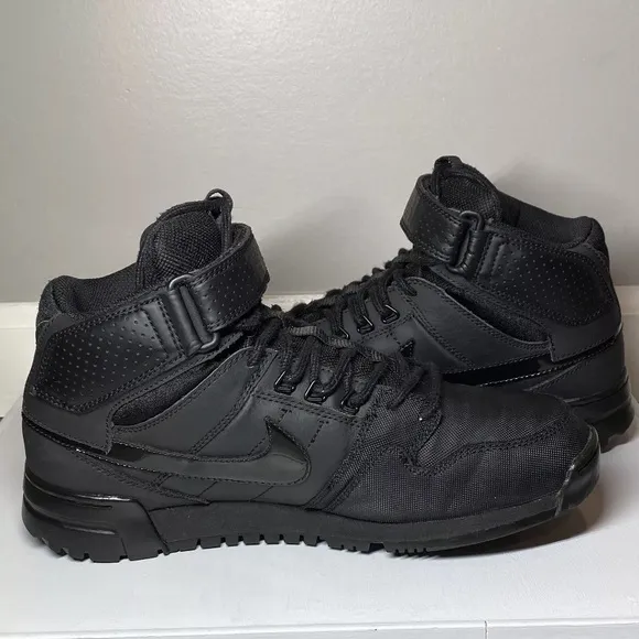 Nike Mogan Mid 2 OMS Triple Black Shoes Men’s 8 HiTop Rare Sneakers 535836-001