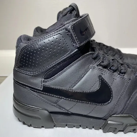 Nike Mogan Mid 2 OMS Triple Black Shoes Men’s 8 HiTop Rare Sneakers 535836-001