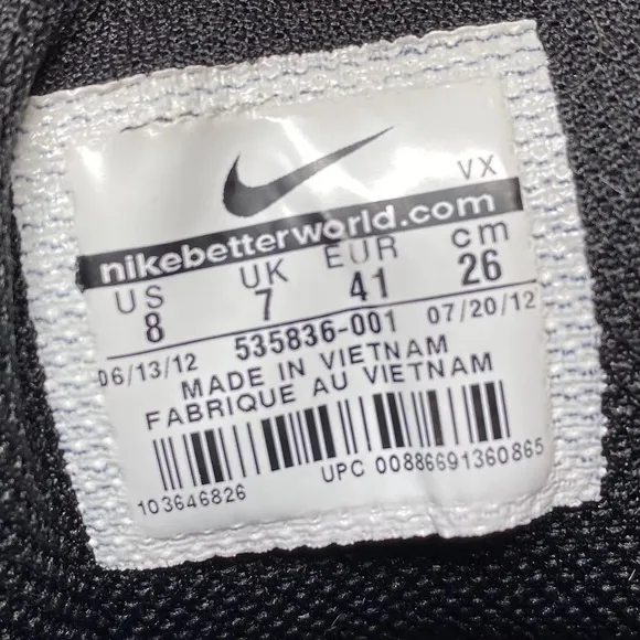 Nike Mogan Mid 2 OMS Triple Black Shoes Men’s 8 HiTop Rare Sneakers 535836-001