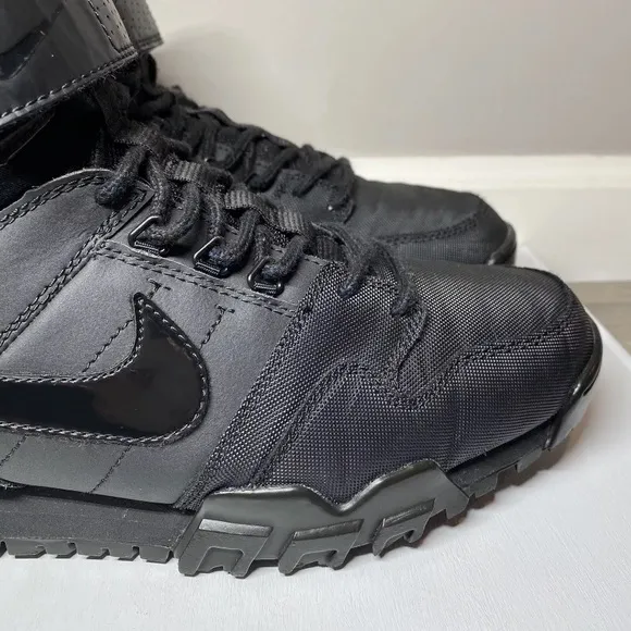 Nike Mogan Mid 2 OMS Triple Black Shoes Men’s 8 HiTop Rare Sneakers 535836-001