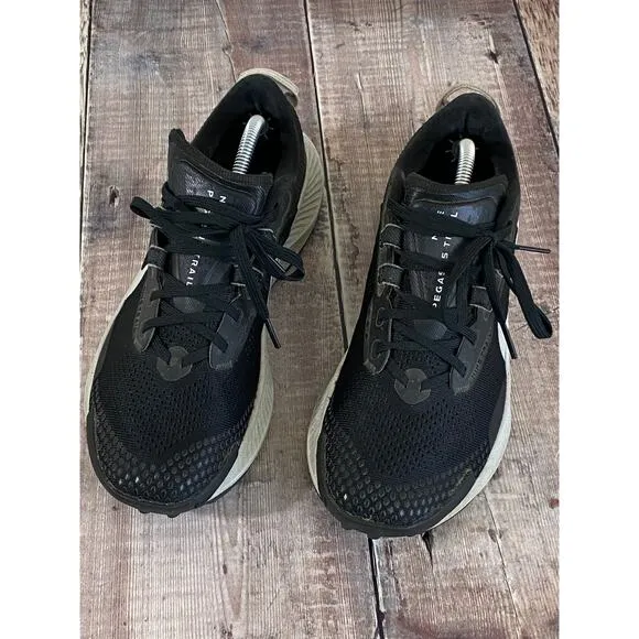Nike Pegasus Trail 3 Black White Mens Sz 6.5 Running Sports Shoes DA8697-001