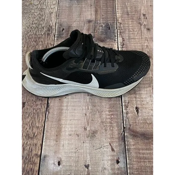 Nike Pegasus Trail 3 Black White Mens Sz 6.5 Running Sports Shoes DA8697-001