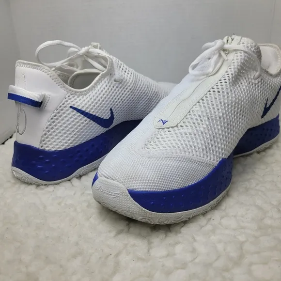 Nike PG 4 TB Promo White Royal Blue Paul George Men’s 15 Basketball Shoes CW4134