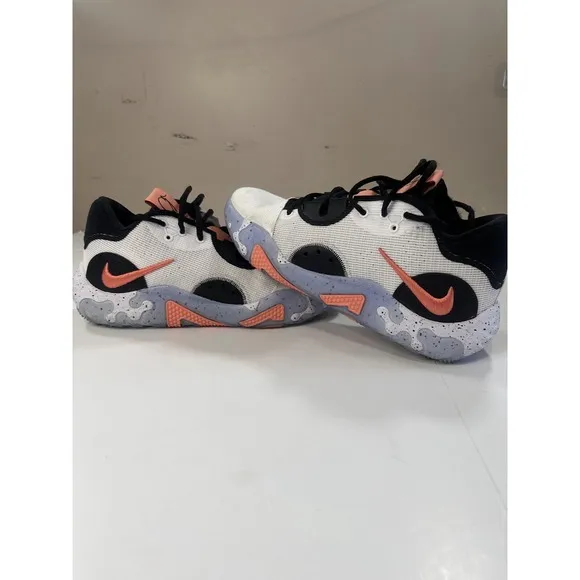 Nike PG 6 DC1974-100 Basketball Shoes Unisex White Black Fluoro Paul George