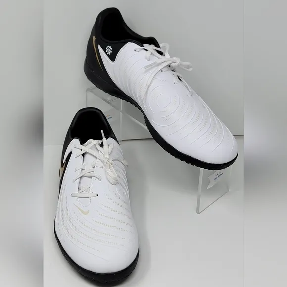 Nike Phantom GX II Academy IC White Black Gold Shoes FJ2581-100 Men’s Sz 10 New