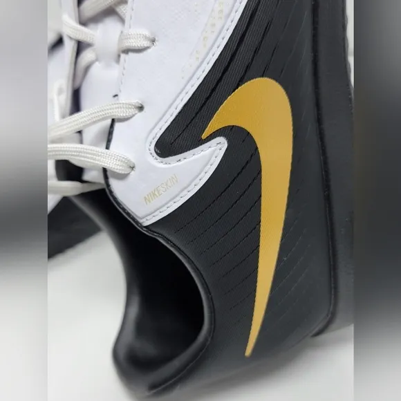 Nike Phantom GX II Academy IC White Black Gold Shoes FJ2581-100 Men’s Sz 10 New