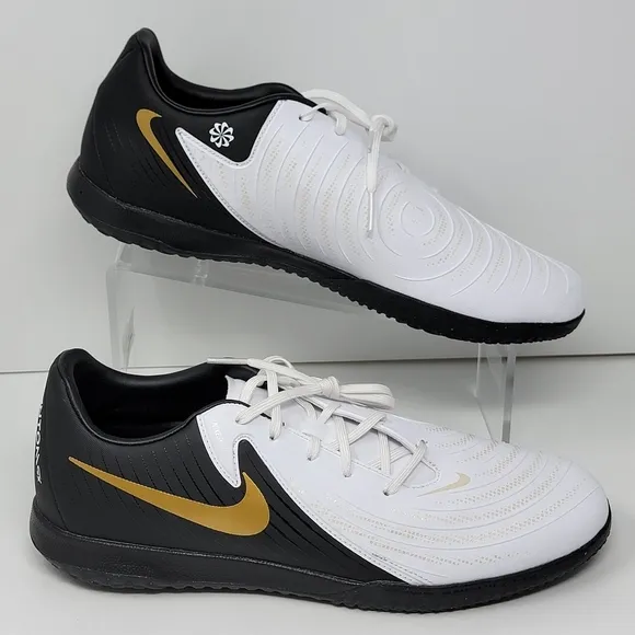 Nike Phantom GX II Academy IC White Black Gold Shoes FJ2581-100 Men’s Sz 10 New