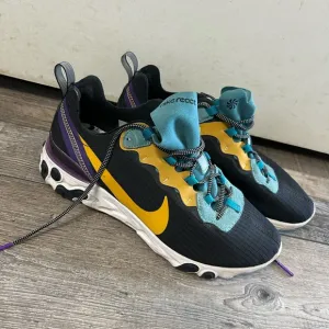 Nike React Element 55 PRM - Black Mineral Cyan sneaker shoes 6.5