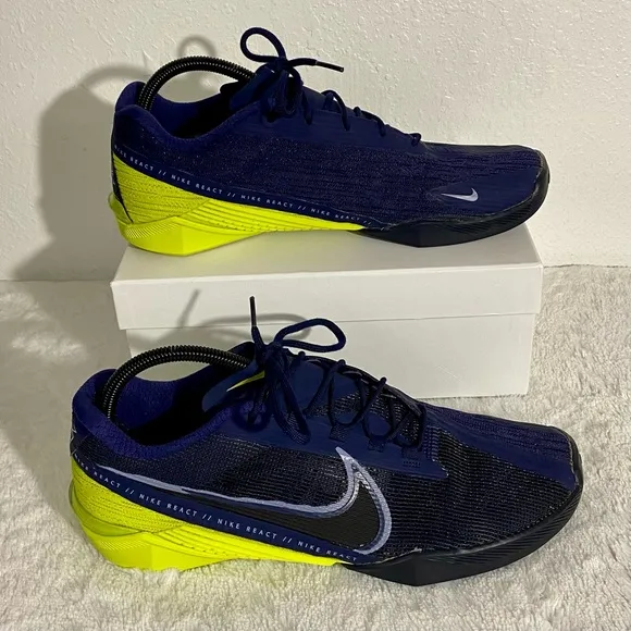 Nike React Metcon Turbo “Blackened Blue Cyber” Shoes Men’s Size 10.5