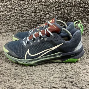 Nike React Terra Kiger 9 Trail Running Shoes Mens 10.5 Blue Green DR2693-403