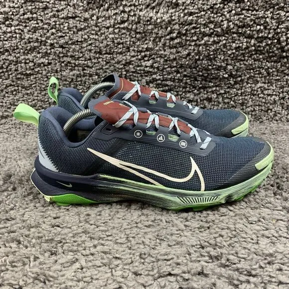 Nike React Terra Kiger 9 Trail Running Shoes Mens 10.5 Blue Green DR2693-403