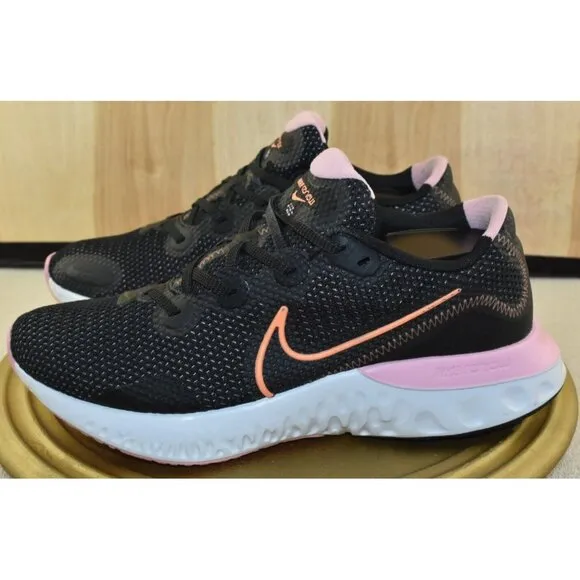Nike Renew Run Women’s Shoes Size 10 Black/Pink Athletic Running Sneakers
