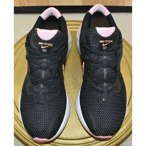 Nike Renew Run Women’s Shoes Size 10 Black/Pink Athletic Running Sneakers