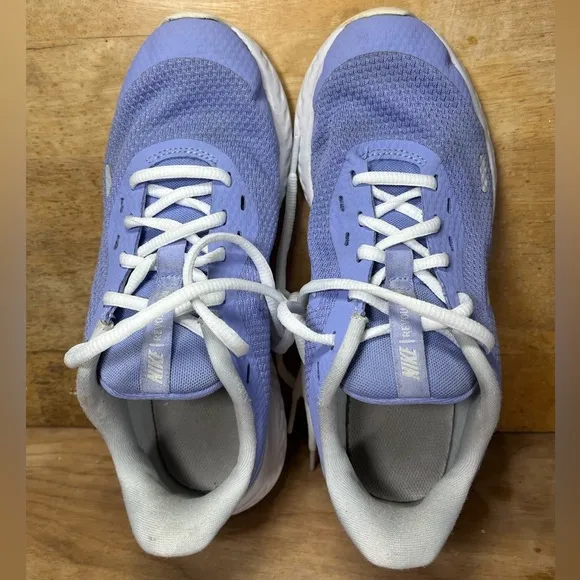Nike Revolution 5 Womens Size 6.5 (5Y) Running Shoes Sneakers Thistle Blue/White