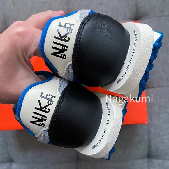 Nike sacai x undercover x LDWaffle maroon shoes