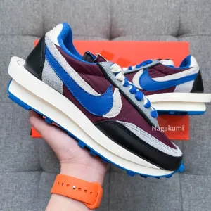 Nike sacai x undercover x LDWaffle maroon shoes