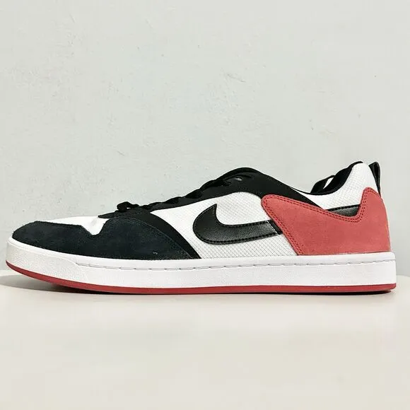 Nike SB Alleyoop “White Uni Red” Men’s Size 13 Black Skateboarding Shoes No Lid