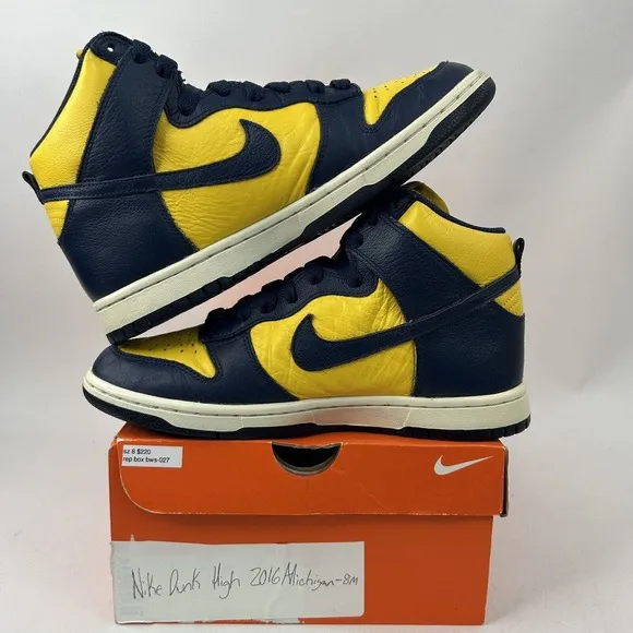 Nike Shoes Dunk High Retro “Michigan” 2016