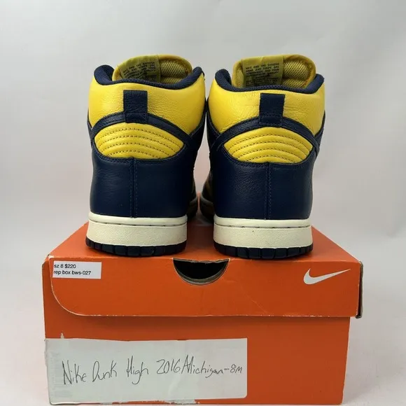 Nike Shoes Dunk High Retro “Michigan” 2016