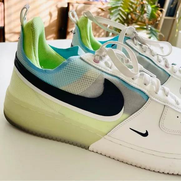 Nike SIZE 14 Men’s Air Force 1 React ‘Sail Barely Volt’ sneakers