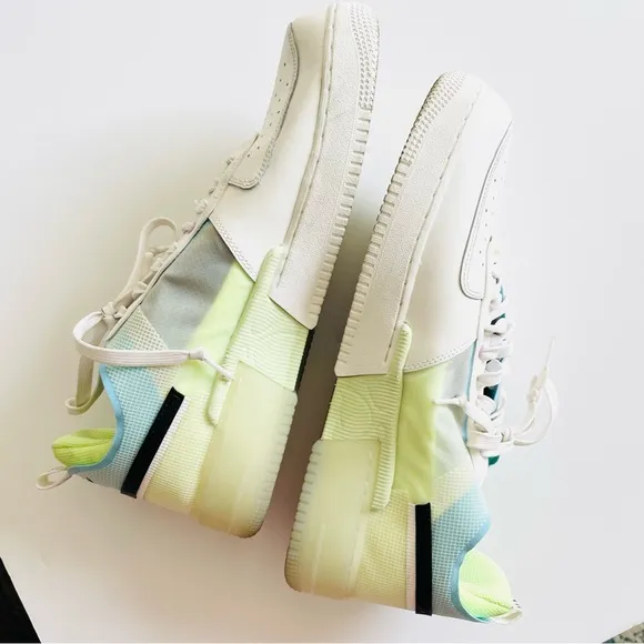 Nike SIZE 14 Men’s Air Force 1 React ‘Sail Barely Volt’ sneakers