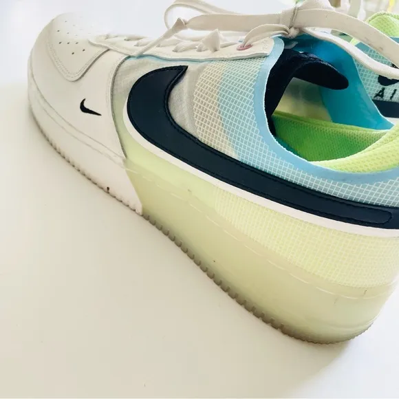 Nike SIZE 14 Men’s Air Force 1 React ‘Sail Barely Volt’ sneakers