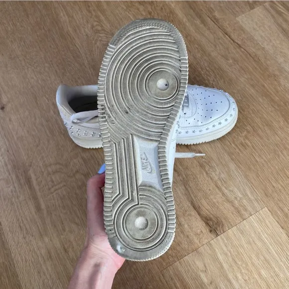 Nike Star Air Force 1: white star studded, women’s size 9