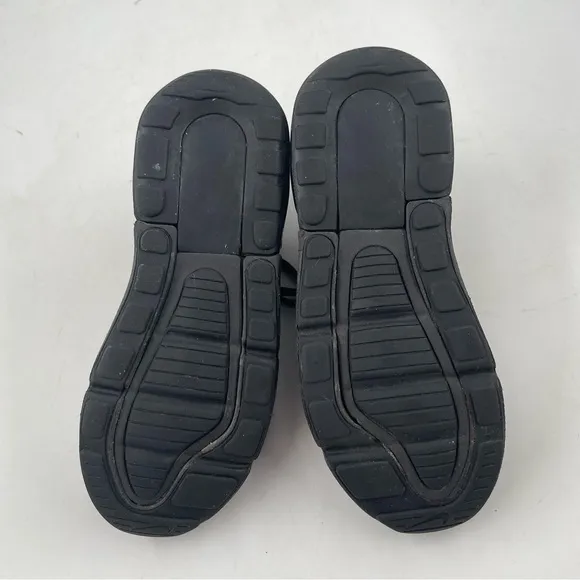 Nike Unisex Kids Air Max 270- Size 2.5 -Triple Black Lace-Up Athletic Shoes