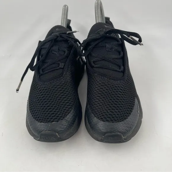 Nike Unisex Kids Air Max 270- Size 2.5 -Triple Black Lace-Up Athletic Shoes