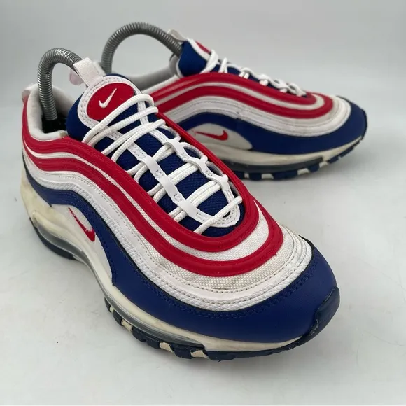 Nike Unisex Kids Air Max ‘97 GS USA - SZ 6.5 - Red White Blue Shoes Sneakers