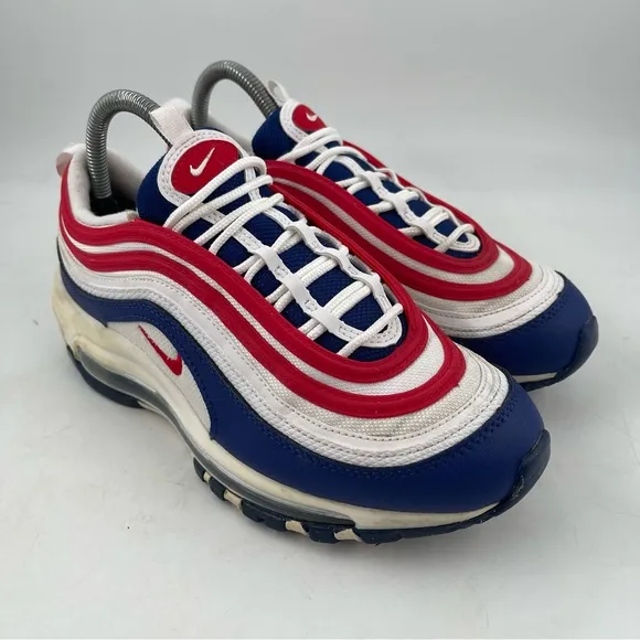 Nike Unisex Kids Air Max ‘97 GS USA - SZ 6.5 - Red White Blue Shoes Sneakers