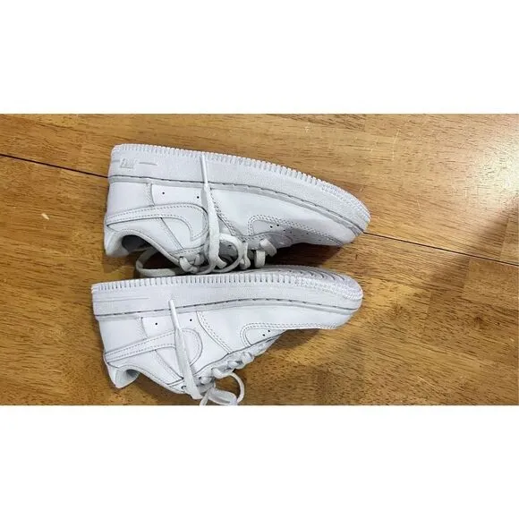 Nike Unisex Kids Lace Up Low Top Air Force 1 PS Sneaker Shoes White Size 12