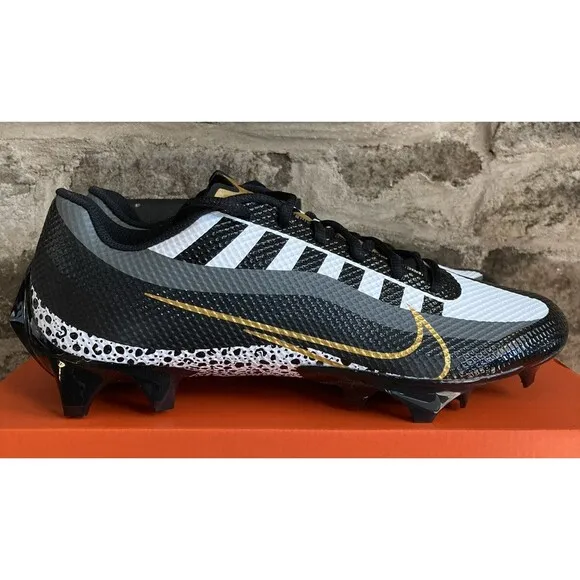Nike Vapor Edge Speed 360 Black Gold DQ5110-002 Football Shoes Men's Size 10.5