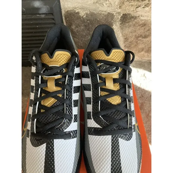 Nike Vapor Edge Speed 360 Black Gold DQ5110-002 Football Shoes Men's Size 10.5