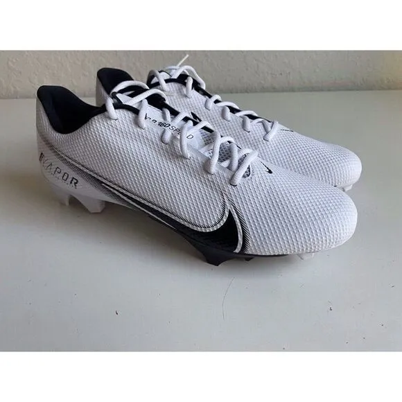 Nike Vapor Edge Speed 360 White Black Football Cleats CD0082-100 Men's Size 14