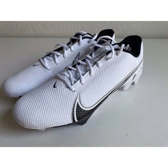 Nike Vapor Edge Speed 360 White Black Football Cleats CD0082-100 Men's Size 14