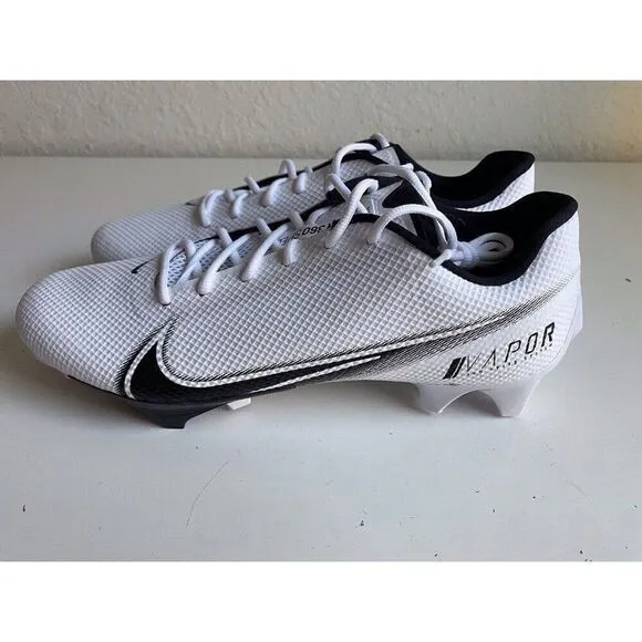 Nike Vapor Edge Speed 360 White Black Football Cleats CD0082-100 Men's Size 14
