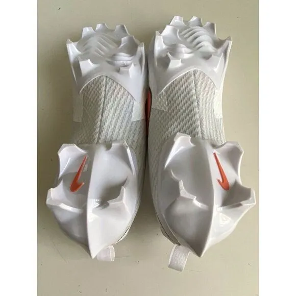 Nike Vapor Edge Speed 360 2 White Orange Football Cleats FJ1582-180 Men’s Sz 14