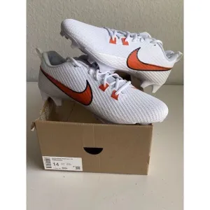 Nike Vapor Edge Speed 360 2 White Orange Football Cleats FJ1582-180 Men’s Sz 14