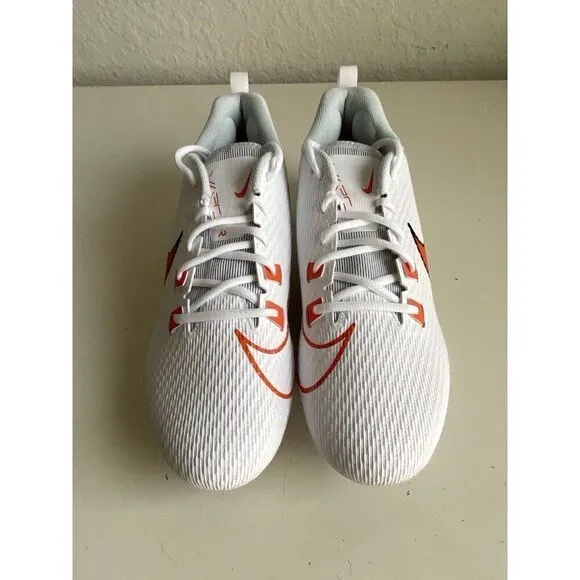 Nike Vapor Edge Speed 360 2 White Orange Football Cleats FJ1582-180 Men’s Sz 14