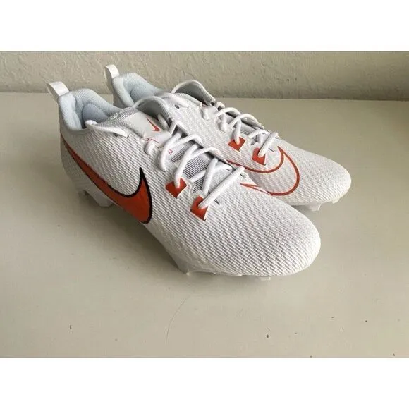 Nike Vapor Edge Speed 360 2 White Orange Football Cleats FJ1582-180 Men’s Sz 14