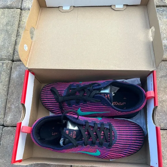 Nike VaporMax Flyknit Shoes - Pink and Blue