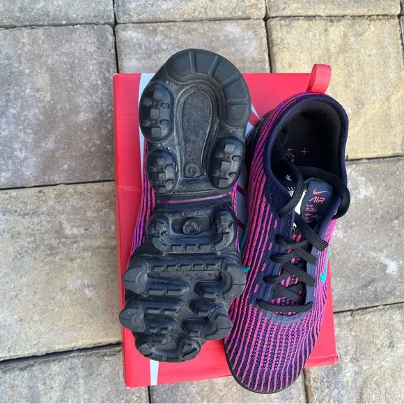 Nike VaporMax Flyknit Shoes - Pink and Blue