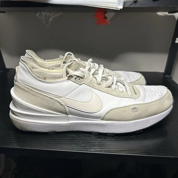 Nike Waffle One White Phantom Leather Sneakers Shoes DX9428-100 Men’s Sz 13 LTR