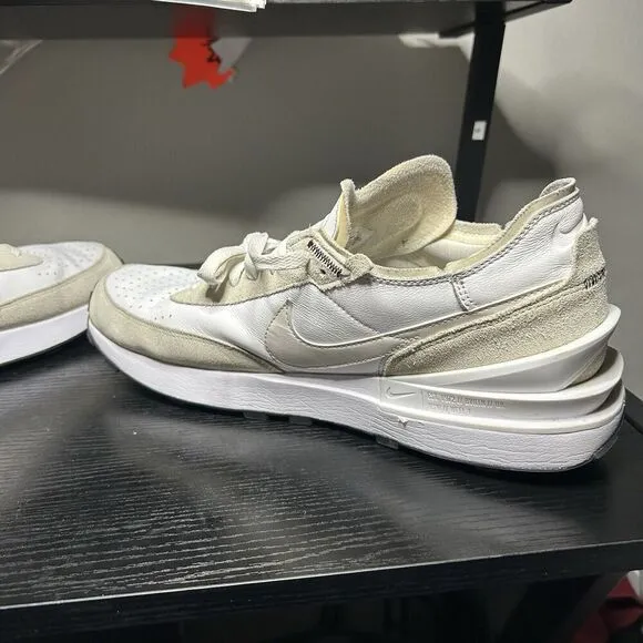 Nike Waffle One White Phantom Leather Sneakers Shoes DX9428-100 Men’s Sz 13 LTR